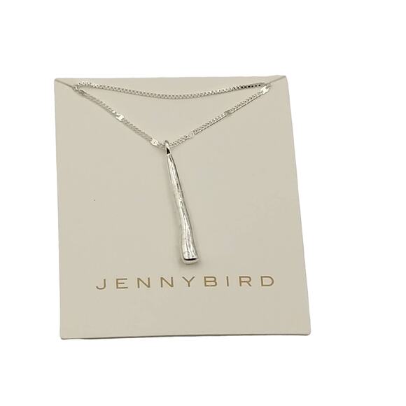 Jenny Bird Leana Pendant Necklace Delicate Drop Box Chain New - Picture 1 of 5